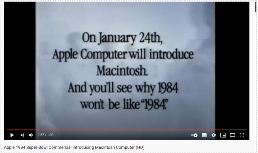 Apple Campaign：1984 年超级碗广告