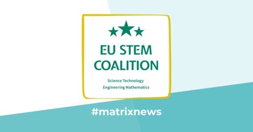 该图显示了欧盟 STEM 联盟的徽标。 图形下方是“#matrixnews”行。